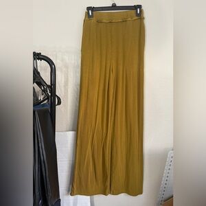 Ever crane fall mustard flowy loose straight leg pants flowy pants